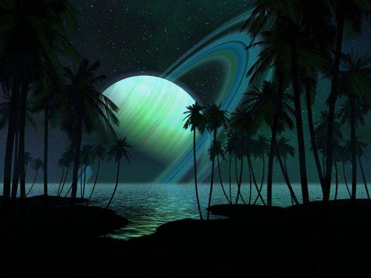 planet, Abstract, Planetary Rings, Digital Blasphemy HD Wallpaper Desktop Background