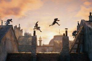 Assassins Creed, Video Games, Rooftops, Parkour, Sequence Photography