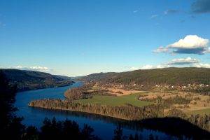 Sweden, Liden, Hill, Landscape, Mountain, River