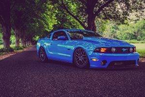 car, Ford Mustang, Blue Cars