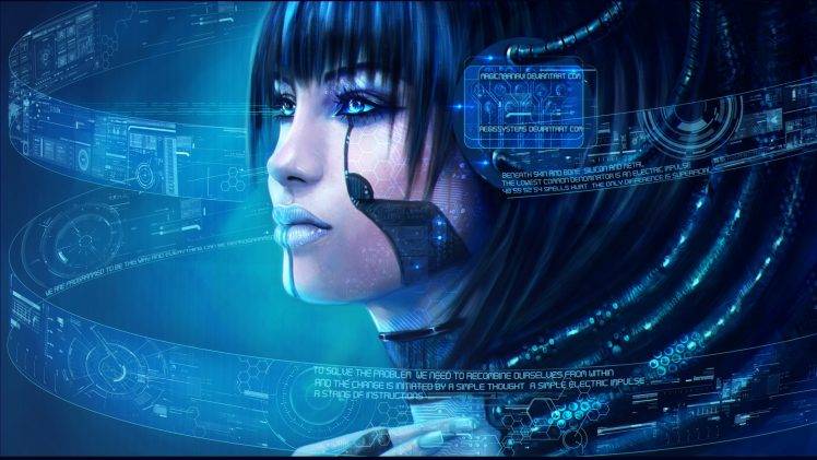 artwork, Video Games, Cyborg, Cortana, Halo, MagicnaAnavi HD Wallpaper Desktop Background