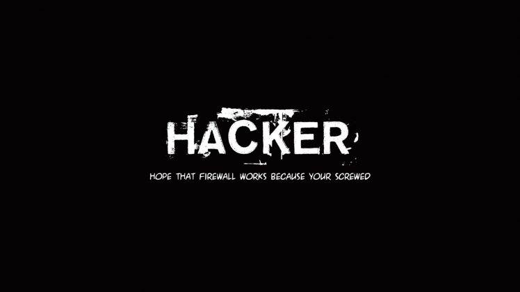 hacking, Minimalism, Black Background, Humor HD Wallpaper Desktop Background