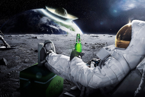 Carlsberg, Astronaut, Moon, Advertisements, Dark Humor