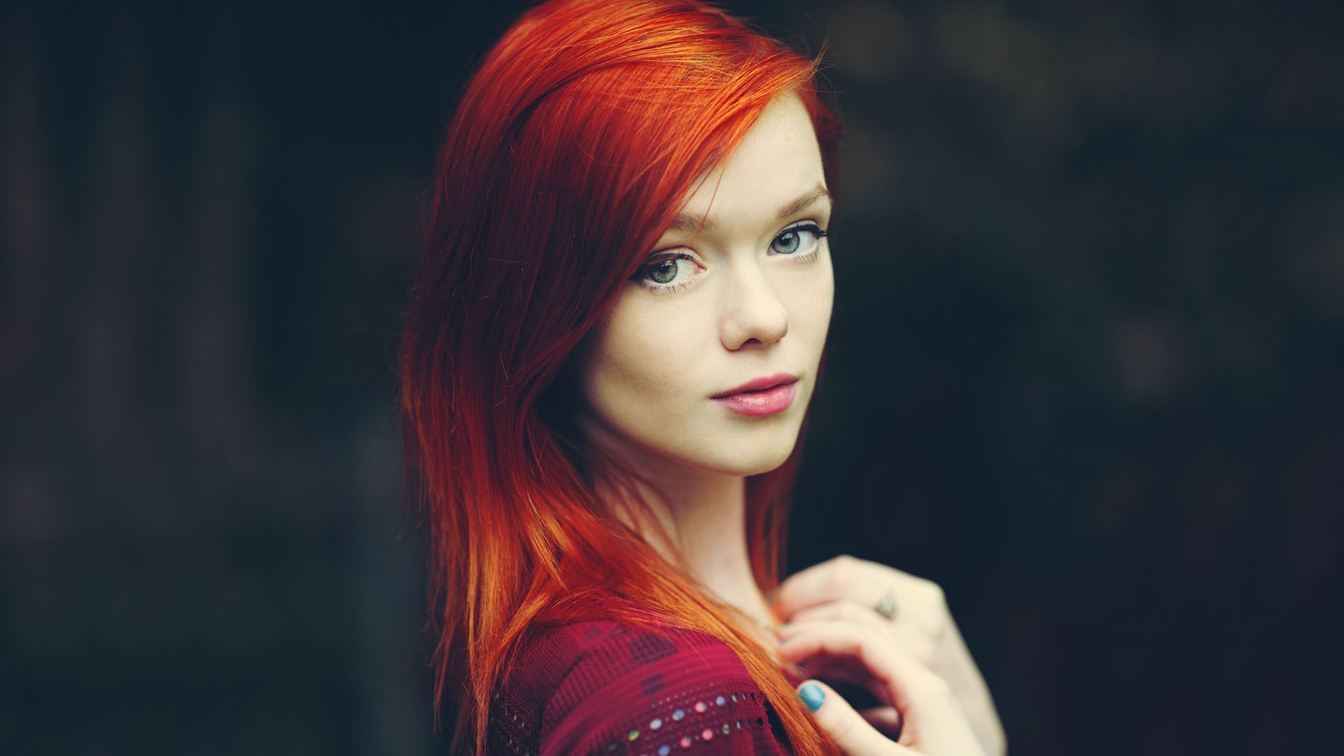Model Women Pale Redhead Green Eyes Wallpapers Hd Desktop And