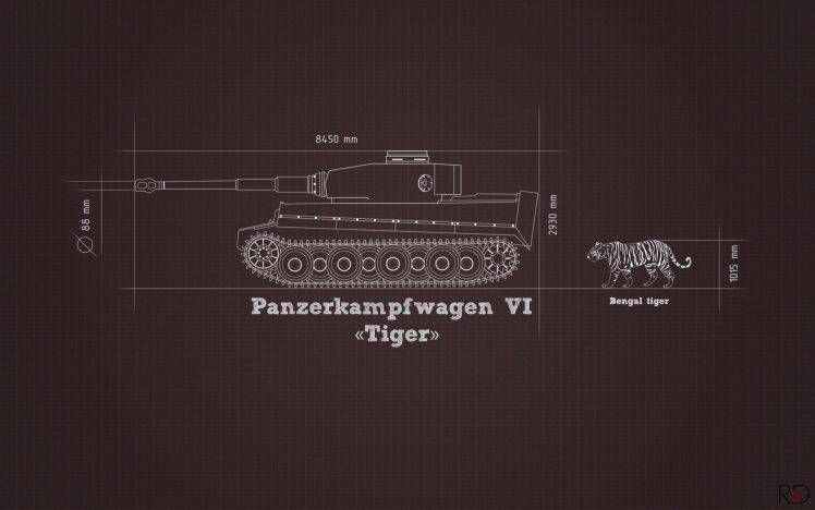 military, Blueprints, Tiger I HD Wallpaper Desktop Background