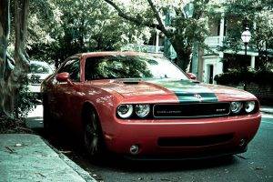 Dodge Challenger, Car, Muscle Cars, Red