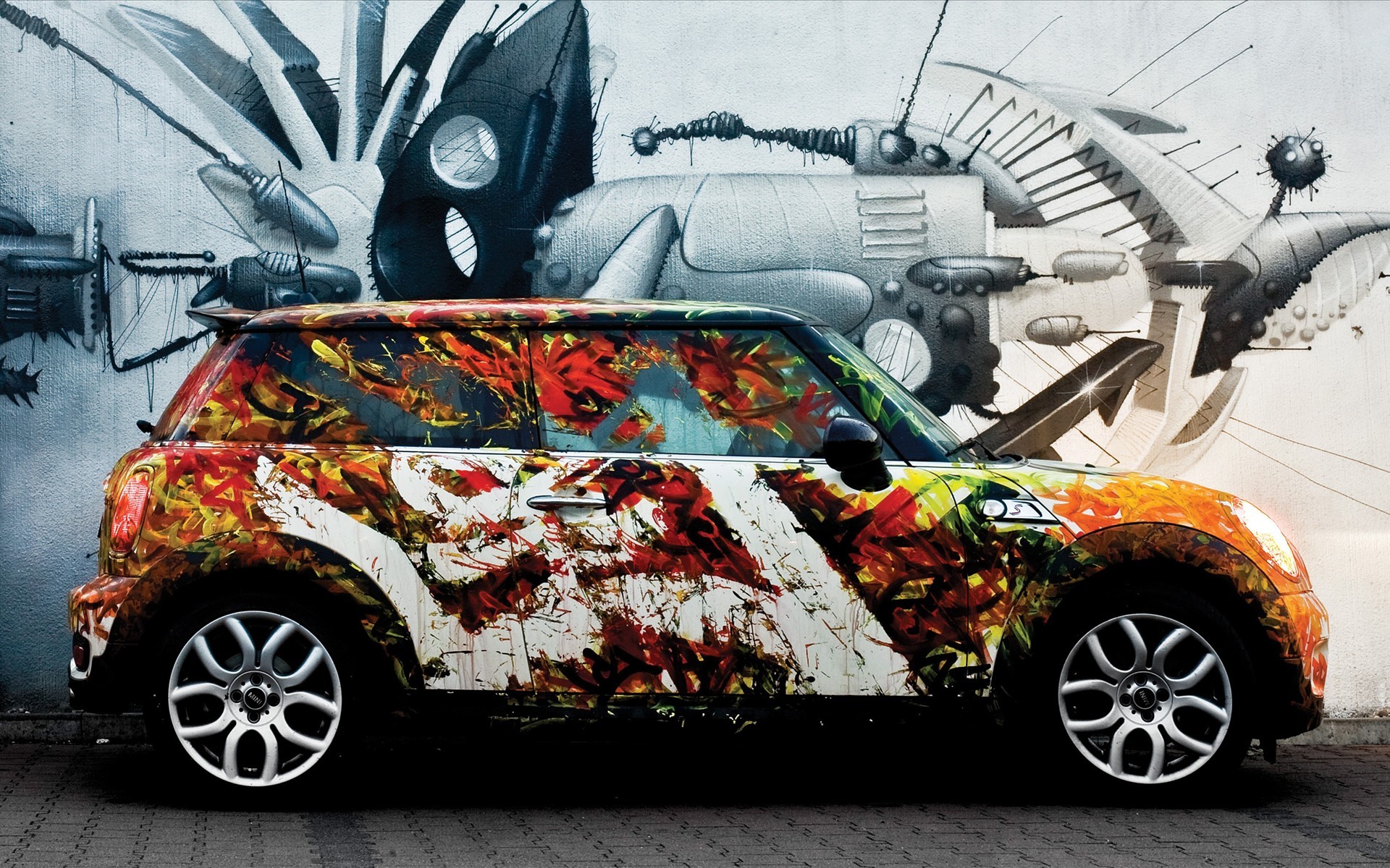 car, Vehicle, Graffiti Wallpaper