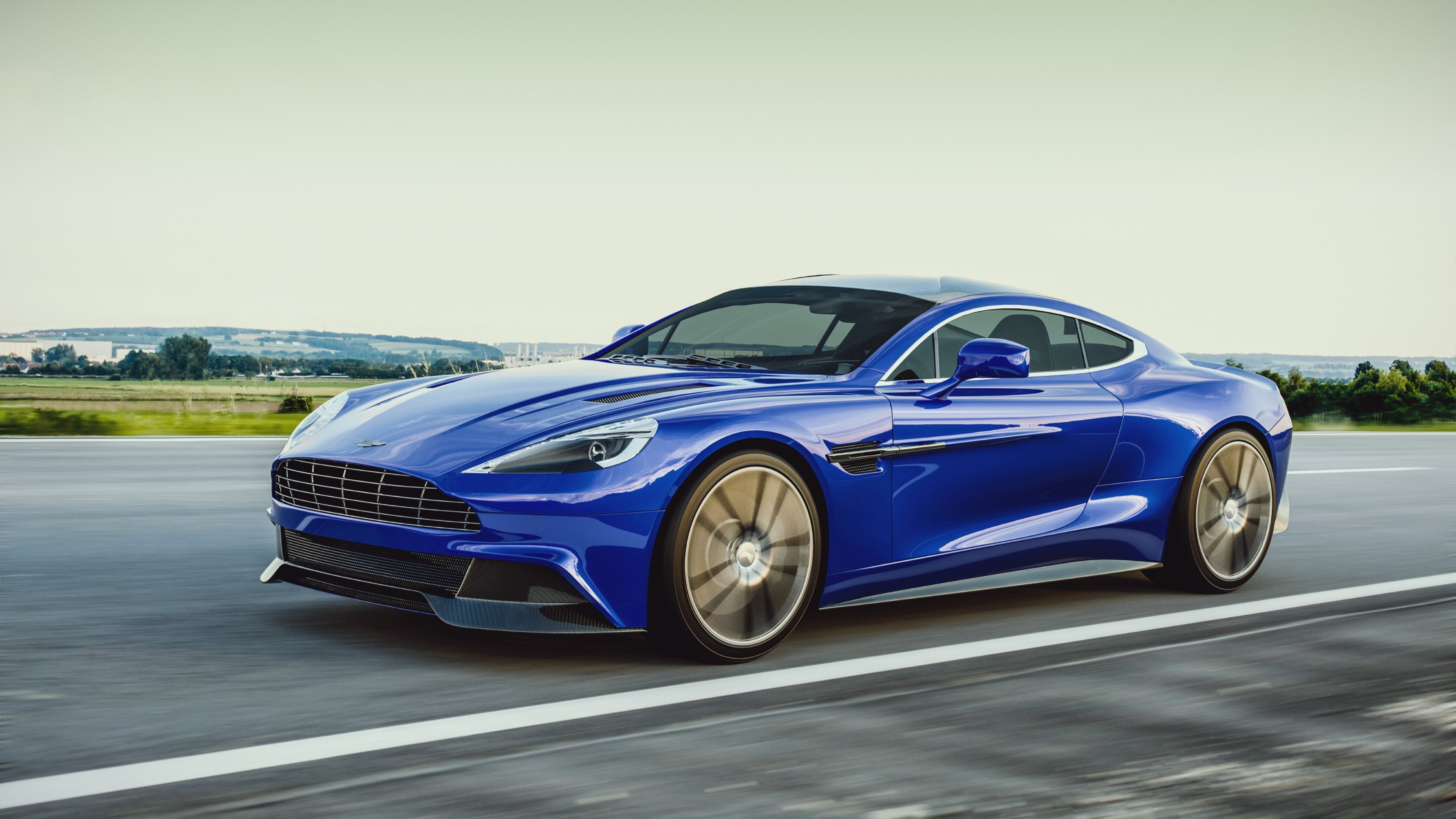 car, Aston Martin, Blue Cars Wallpaper