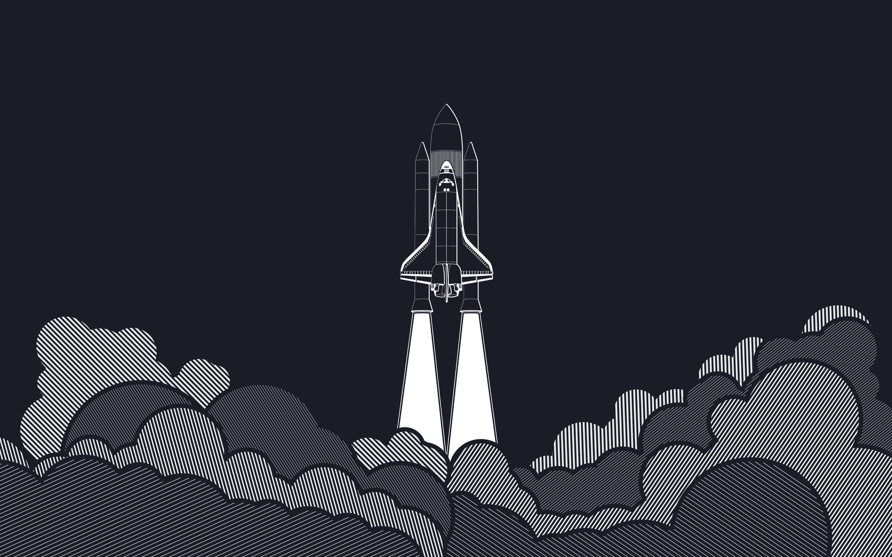 artwork, Space, Vectors, Launch Pads, Spaceship, Rockets, Blue