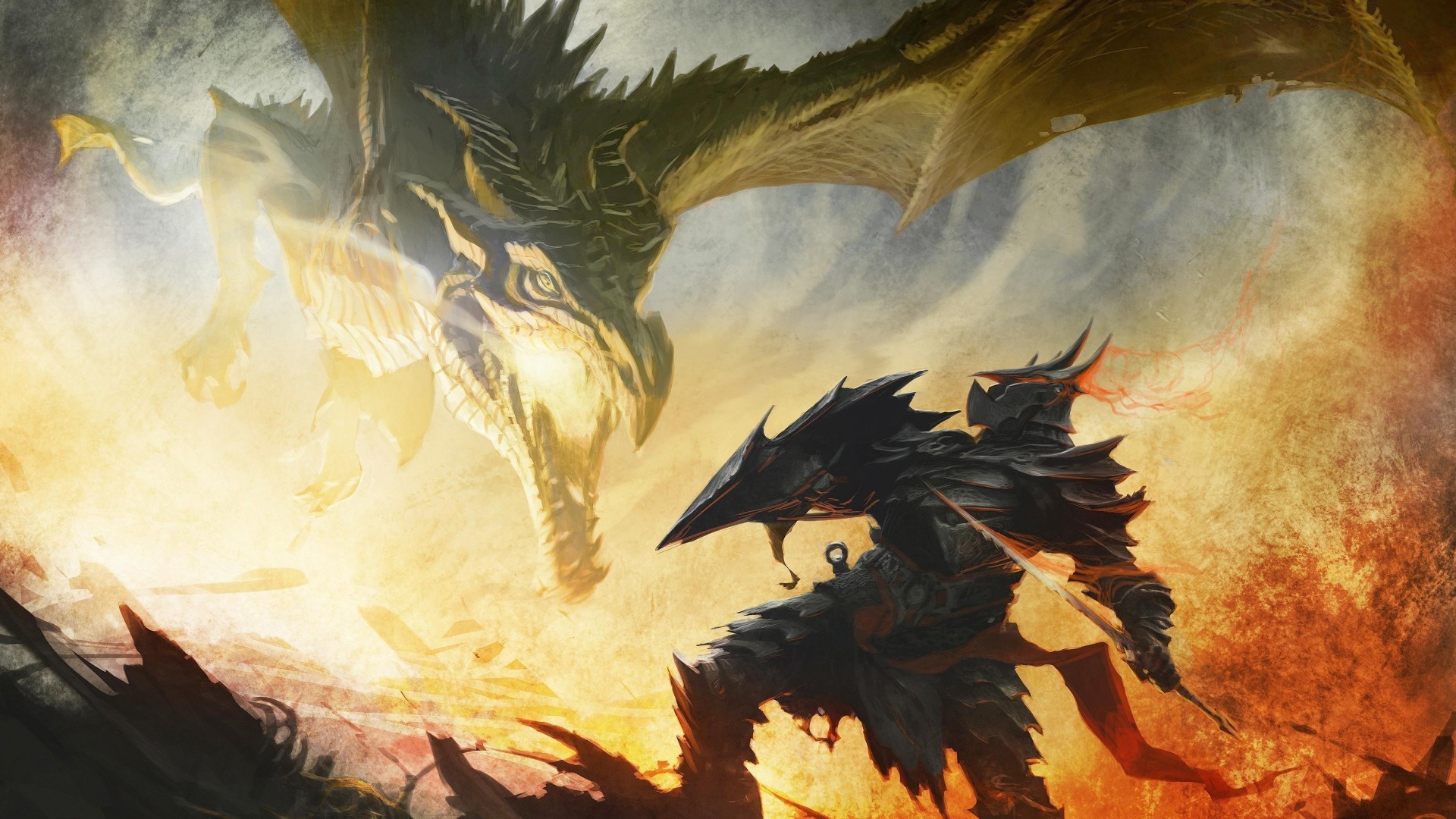 The Elder Scrolls V: Skyrim, Alduin, Dragonborn Wallpaper