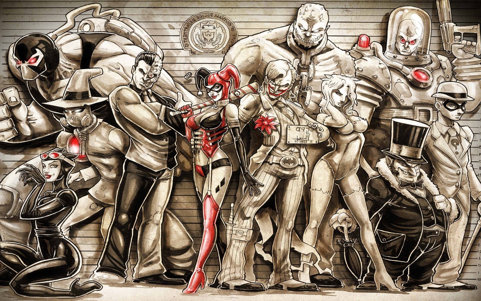 Harley Quinn, Batman, Joker, DC Comics, Digital Art Wallpaper