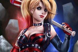 Harley Quinn, Batman, Joker, DC Comics, Digital Art
