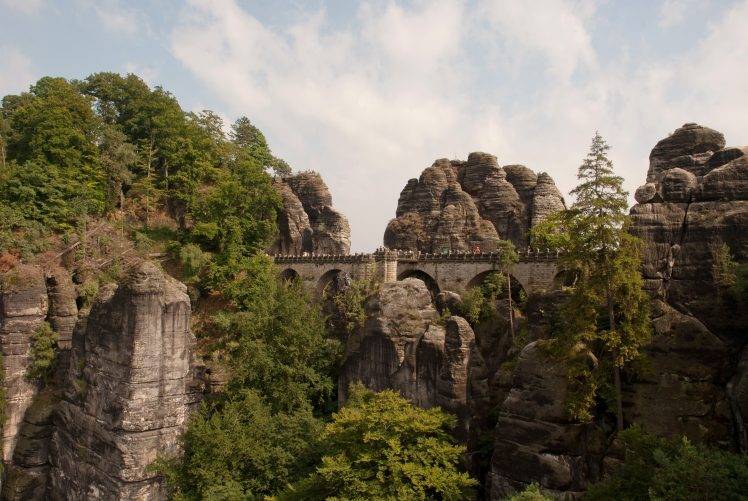 nature, Landscape, Bridge, Rock, Germany HD Wallpaper Desktop Background
