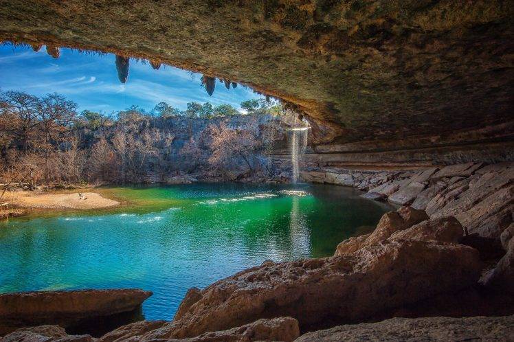nature, Landscape, Cave, Waterfall, Lake Wallpapers HD ...
