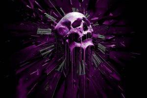 abstract, Skull, Purple