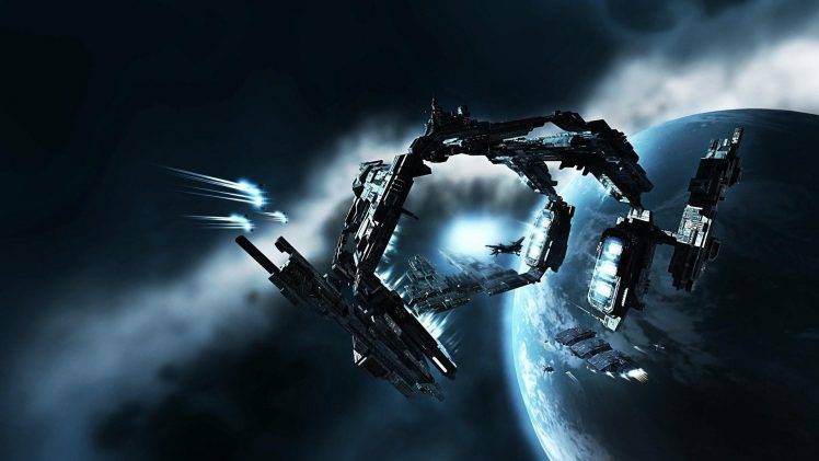 science Fiction, EVE Online, Gates, Spaceship, Space, Caldari ...