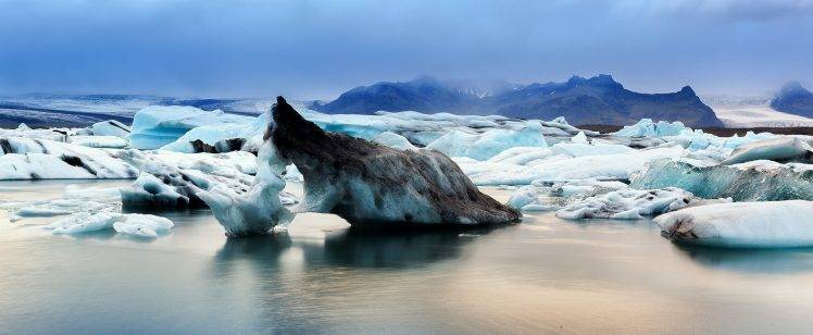 nature, Iceberg, Ice, Water, Mountain, Landscape, Snow HD Wallpaper Desktop Background
