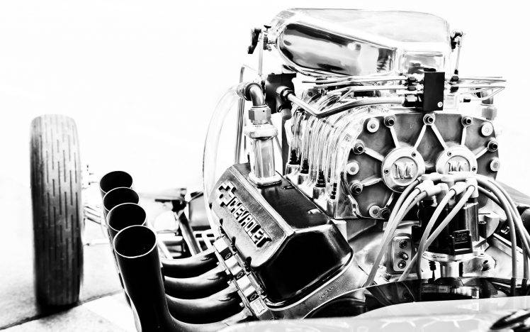 engines, Motors, Technology, Engine Exhaust, Chevrolet, Pipes, Wheels, Monochrome, Chevrolet Corvette HD Wallpaper Desktop Background