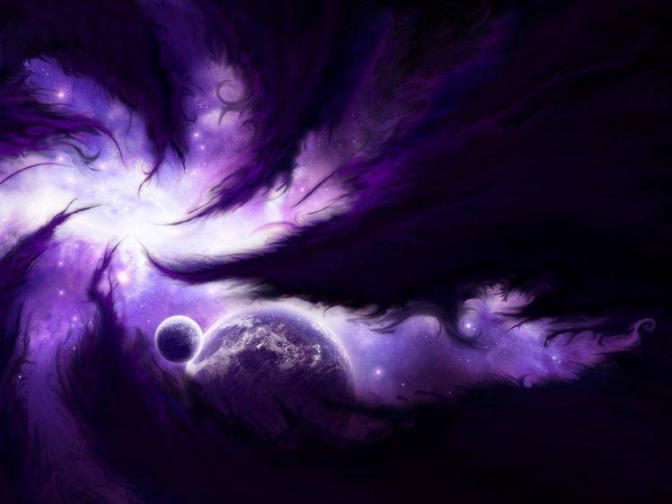 space, Nebula, Planet, Space Art, Purple HD Wallpaper Desktop Background