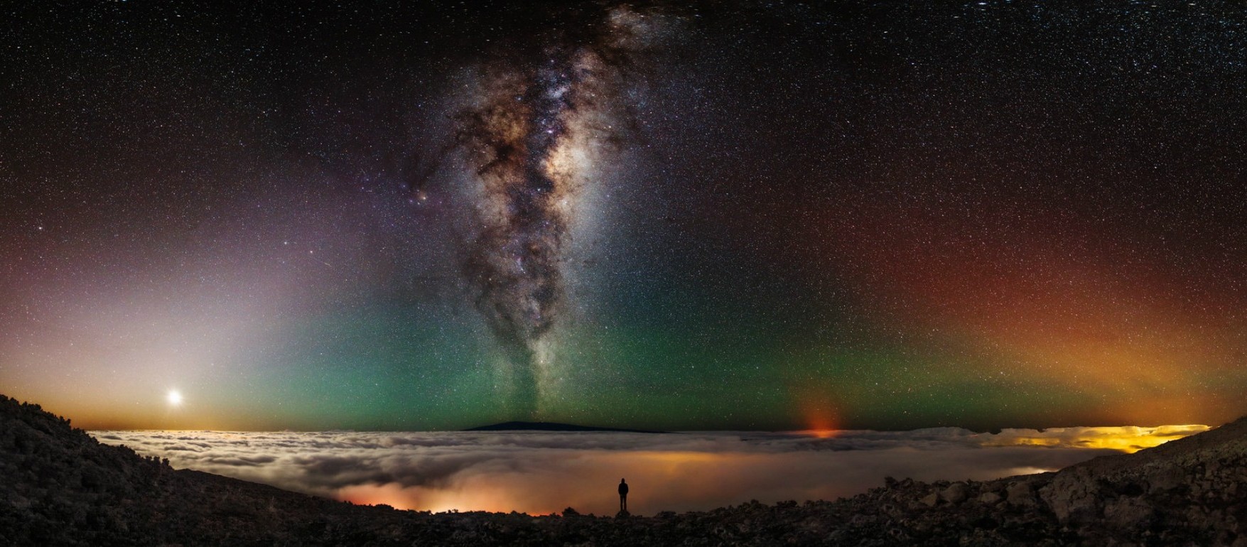 space, Alone, Night, Milky Way Wallpaper