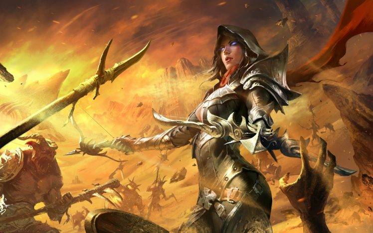 Diablo, Diablo III, Video Games, Fantasy Art, Digital Art, Demon Hunter HD Wallpaper Desktop Background