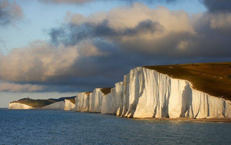nature, Landscape, Cliff, England, Seven Sisters, Coast, Sea HD Wallpaper Desktop Background