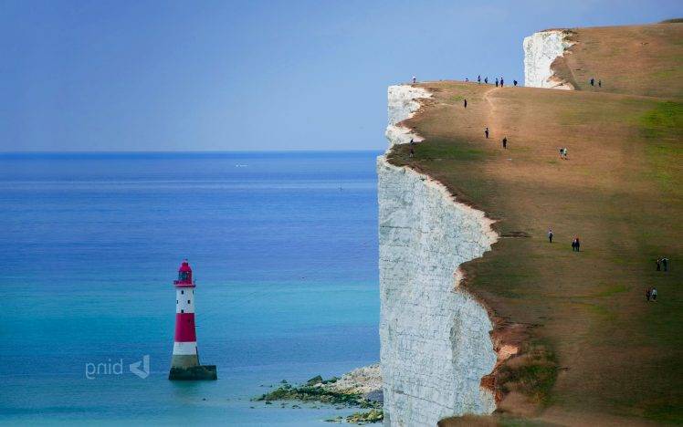 nature, Landscape, Cliff, England, Seven Sisters, Coast, Sea HD Wallpaper Desktop Background