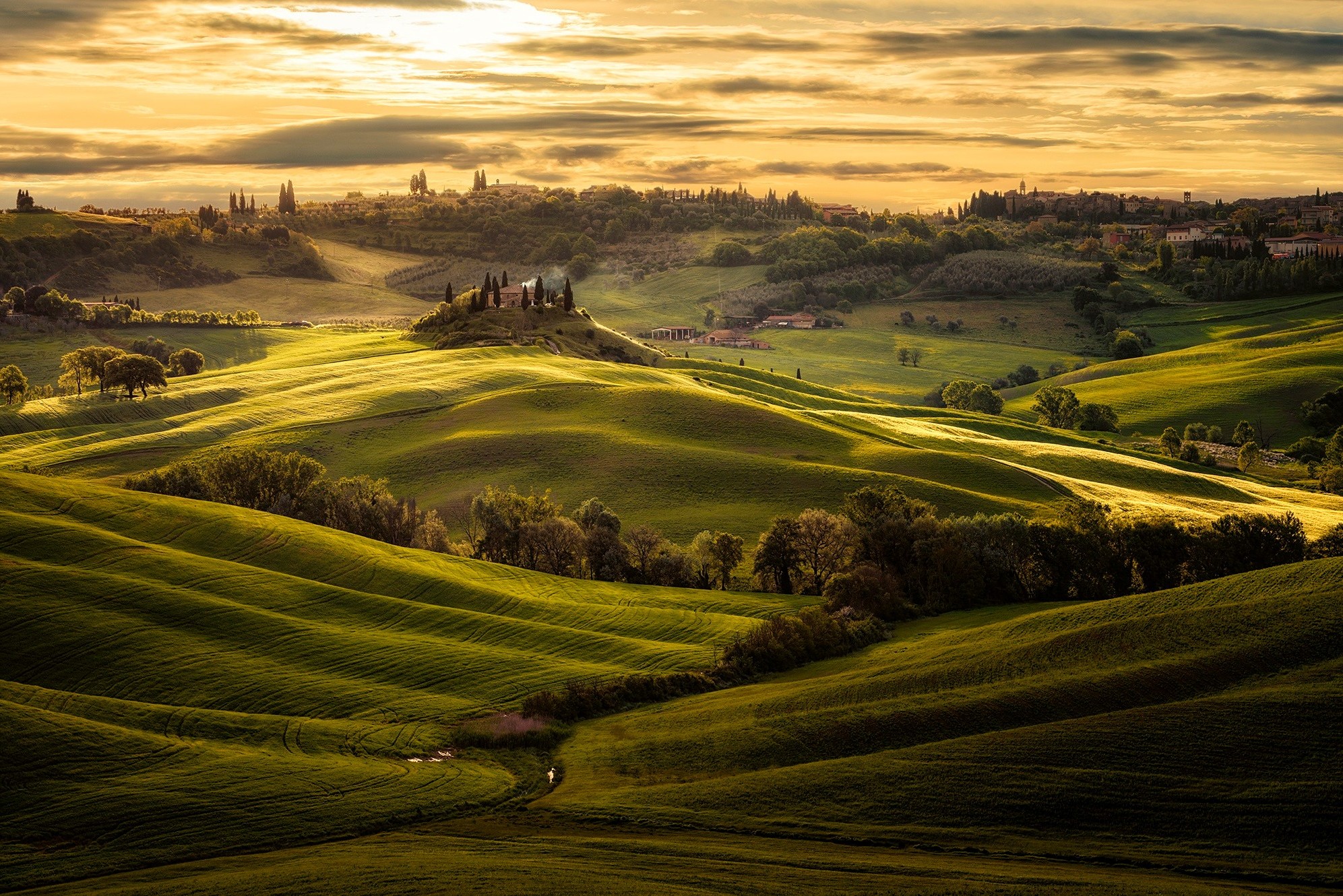 nature, Landscape, Hill, Tuscany, Italy Wallpaper