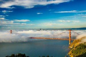 river, Mist, Landscape, Golden Gate Bridge