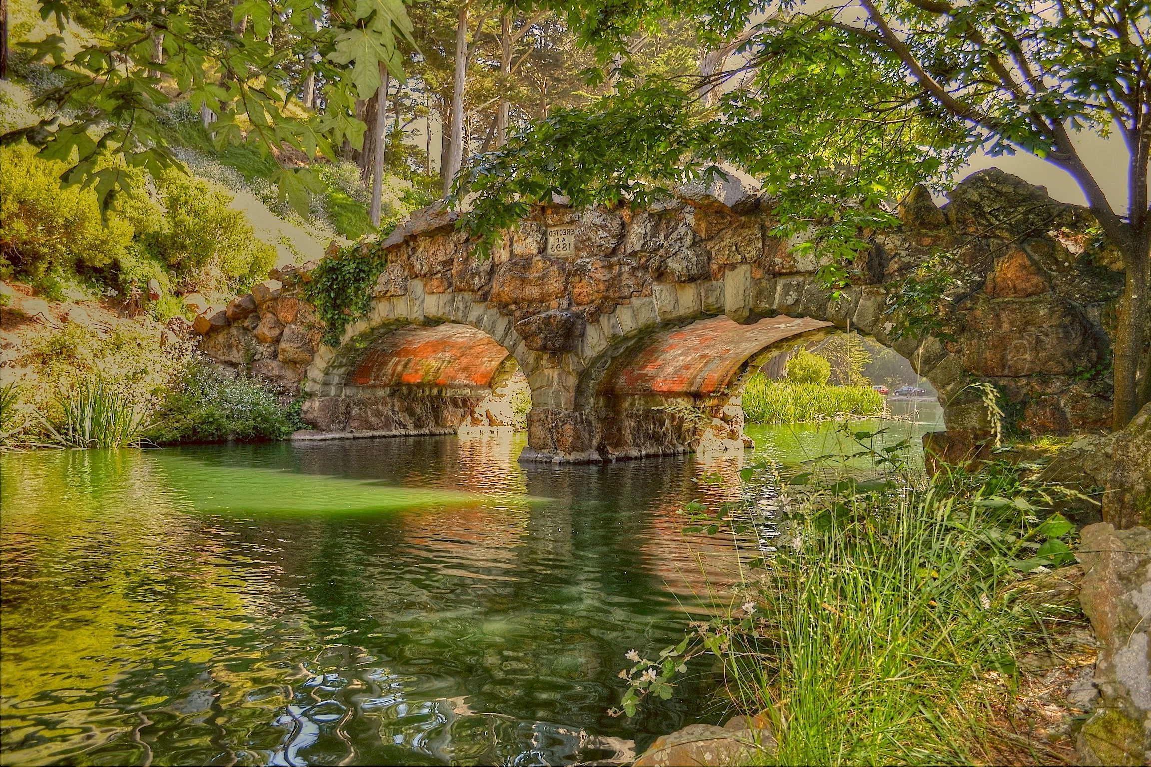 bridge, River, Landscape Wallpaper