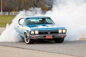 muscle Cars, Chevrolet Chevelle, Smoke, Blue Cars