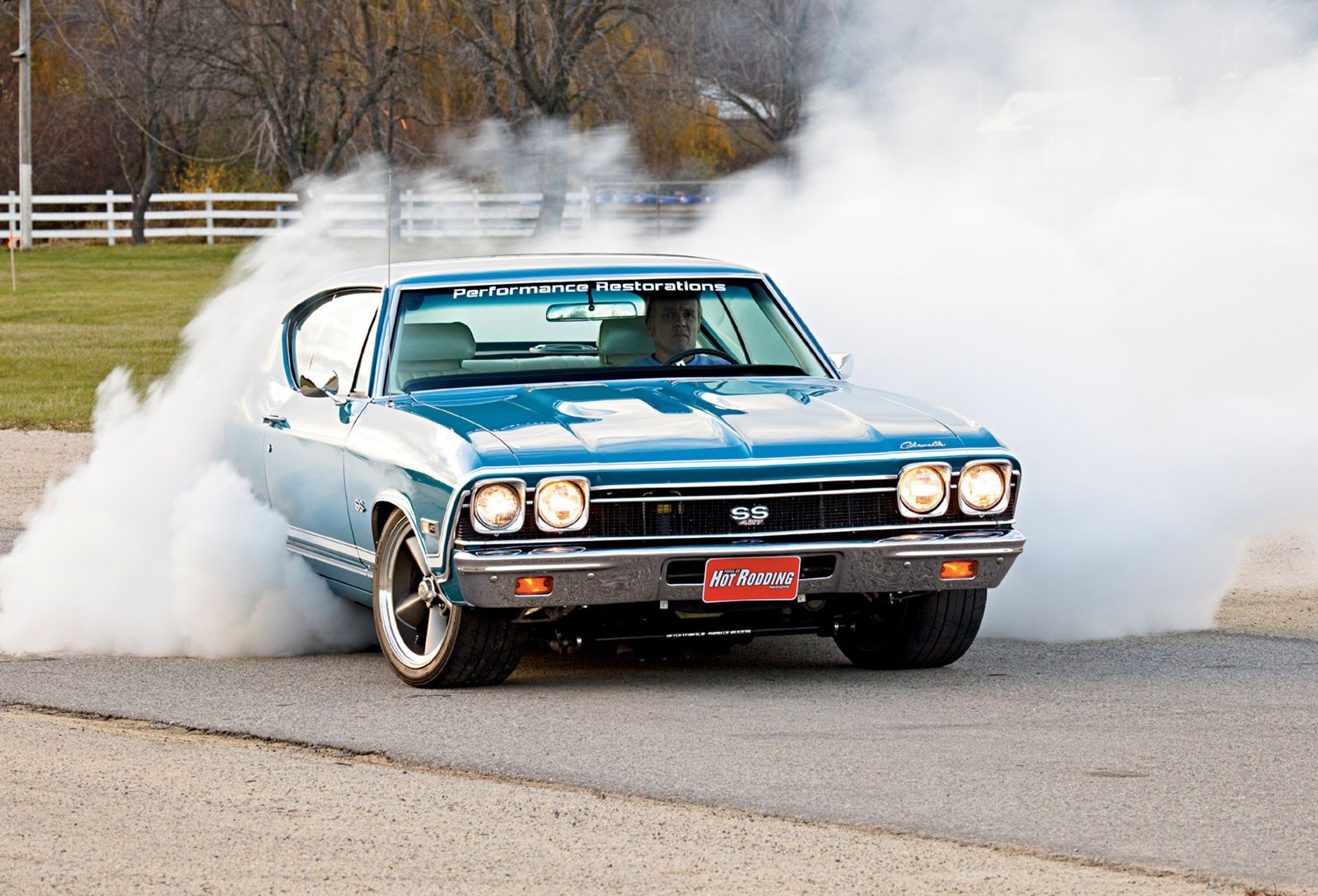 muscle Cars, Chevrolet Chevelle, Smoke, Blue Cars Wallpaper