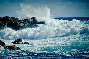 nature, Landscape, Sea, Waves