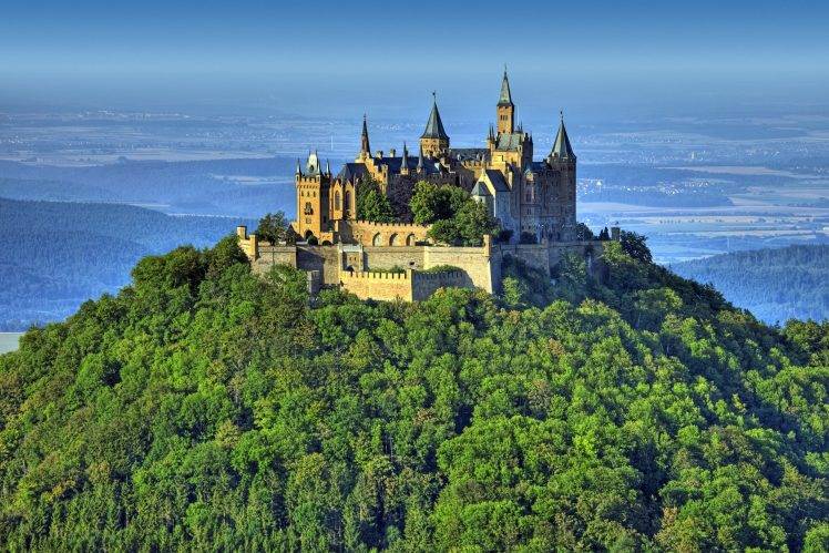landscape, Castle, Forest, Building, Hohenzollern HD Wallpaper Desktop Background