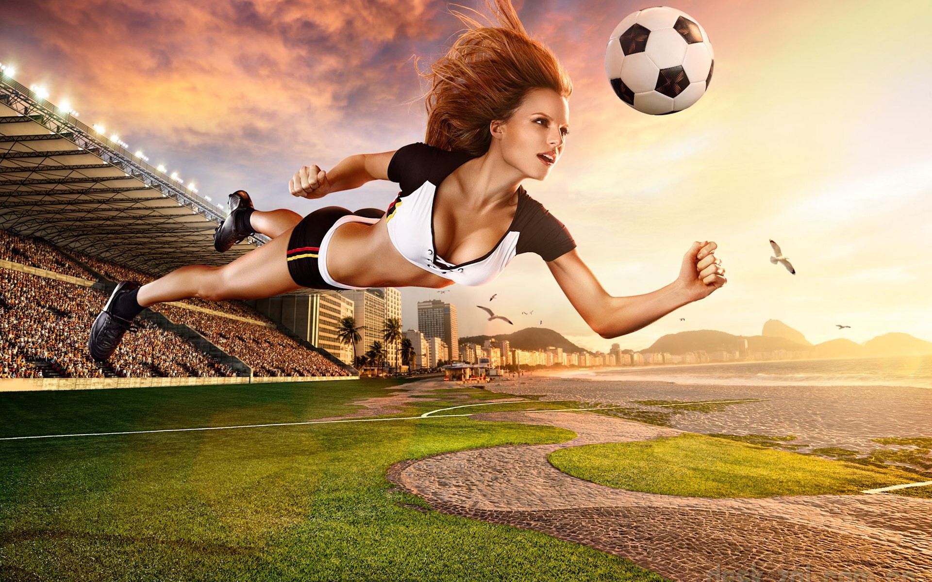 soccer, Women Wallpaper