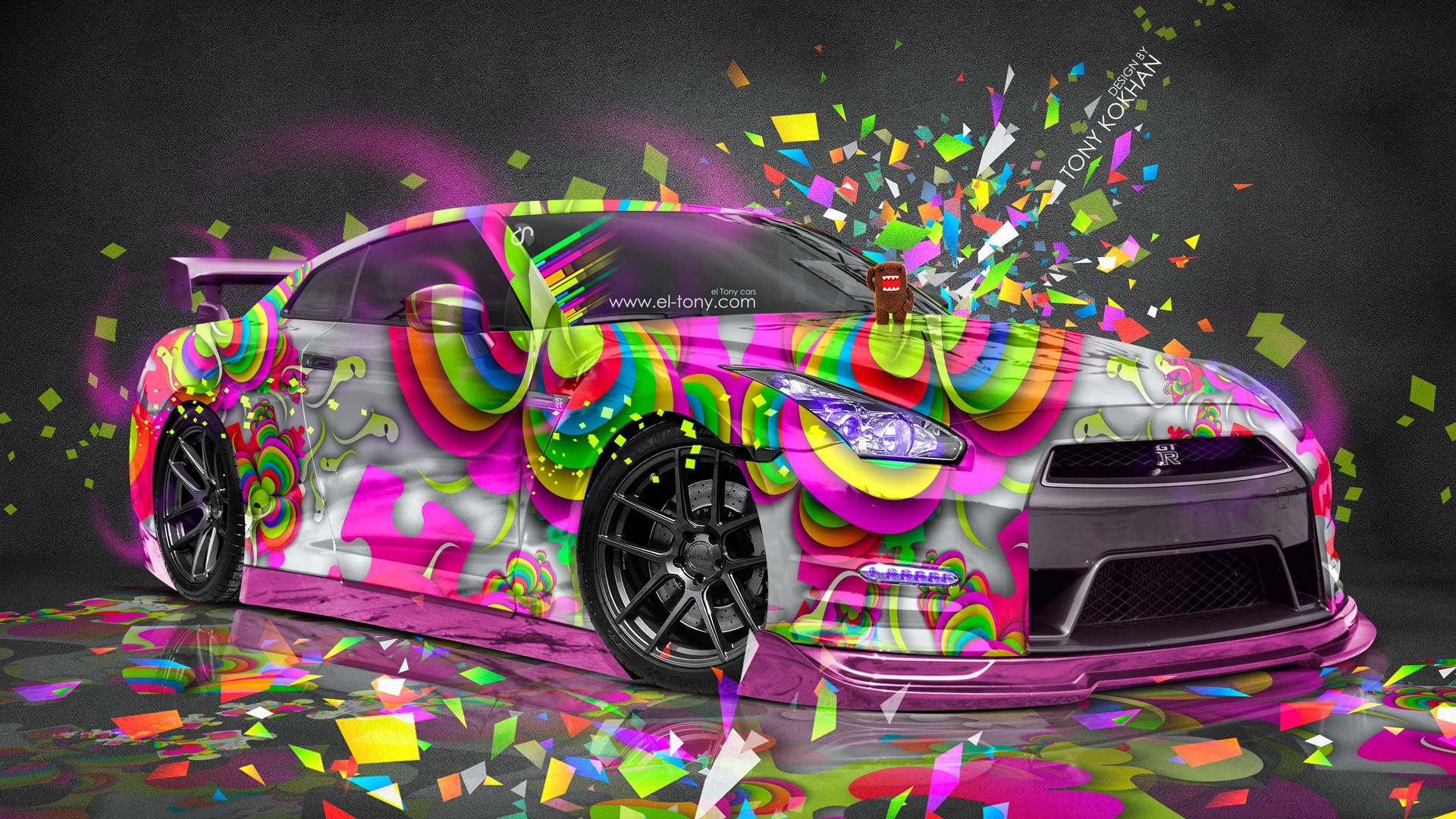 Super Car, Tony Kokhan, Colorful, Nissan, Nissan GTR Wallpaper