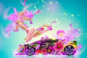 Super Car, Tony Kokhan, Colorful, Lamborghini