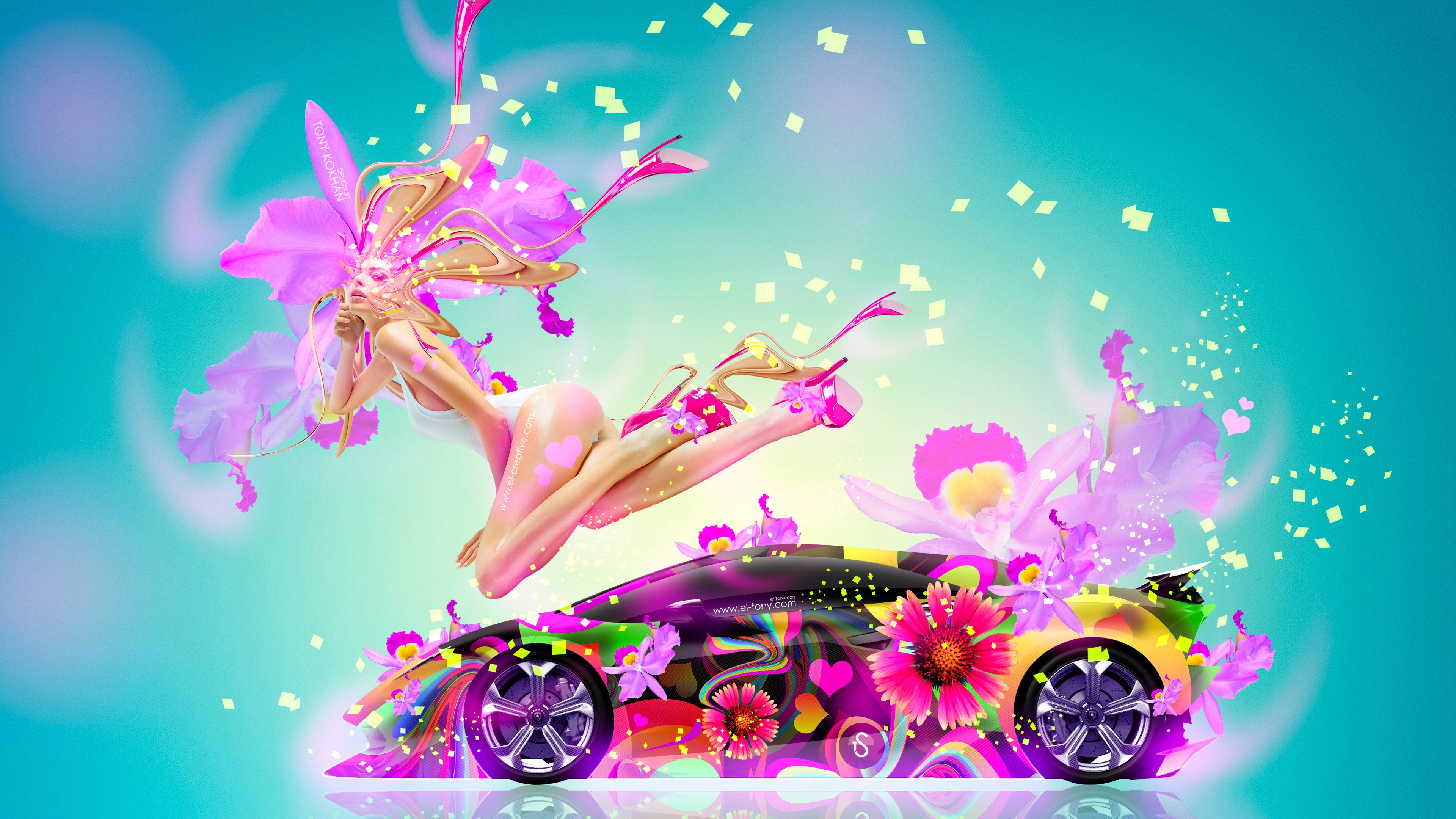 Super Car, Tony Kokhan, Colorful, Lamborghini Wallpaper