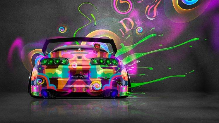 Super Car, Tony Kokhan, Colorful, Toyota Supra, JDM HD Wallpaper Desktop Background