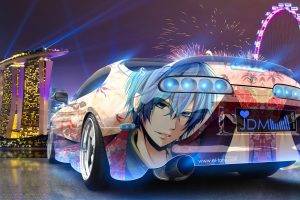 Super Car, Tony Kokhan, Colorful, Toyota Supra, JDM, Anime