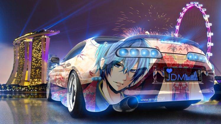 Super Car, Tony Kokhan, Colorful, Toyota Supra, JDM, Anime HD Wallpaper Desktop Background
