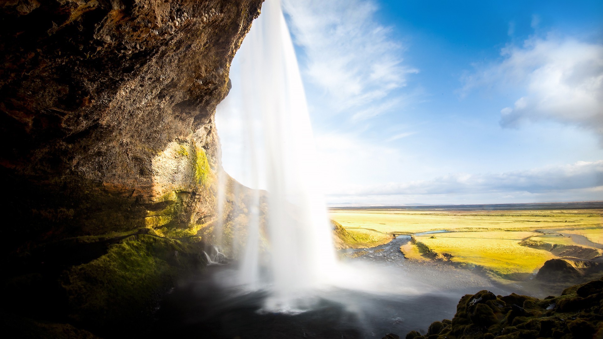 Iceland, Waterfall, Landscape, Nature Wallpaper