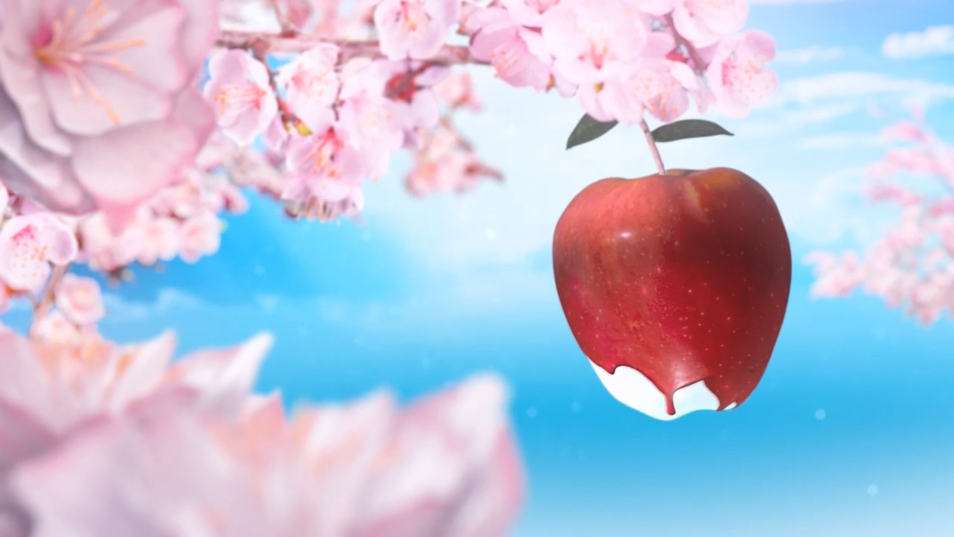 abstract, Apples, Flowers Wallpaper