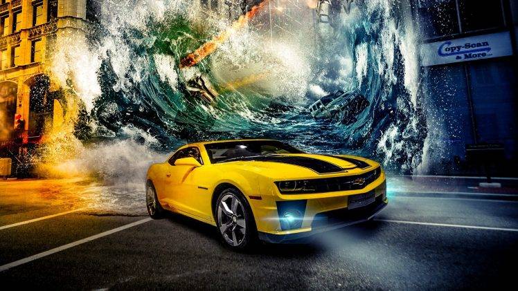 car, Chevrolet Camaro Bumblebee HD Wallpaper Desktop Background