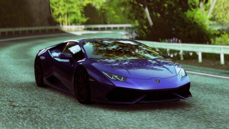 car, Driveclub, Racing, Lamborghini Huracan LP 610 4, Purple HD Wallpaper Desktop Background
