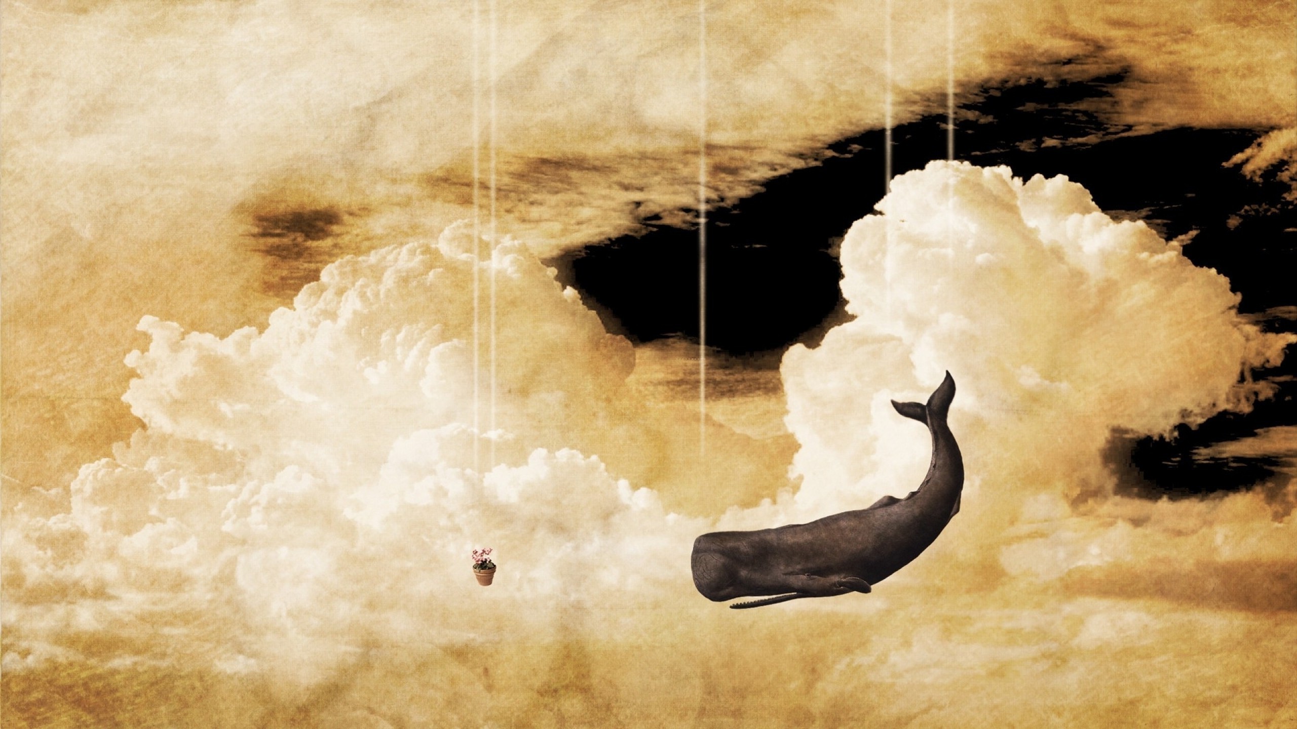 sky, Whale, Clouds, Imagination, The Hitchhikers Guide To The Galaxy Wallpaper