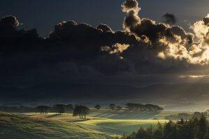 nature, Landscape, Plains, Sun Rays