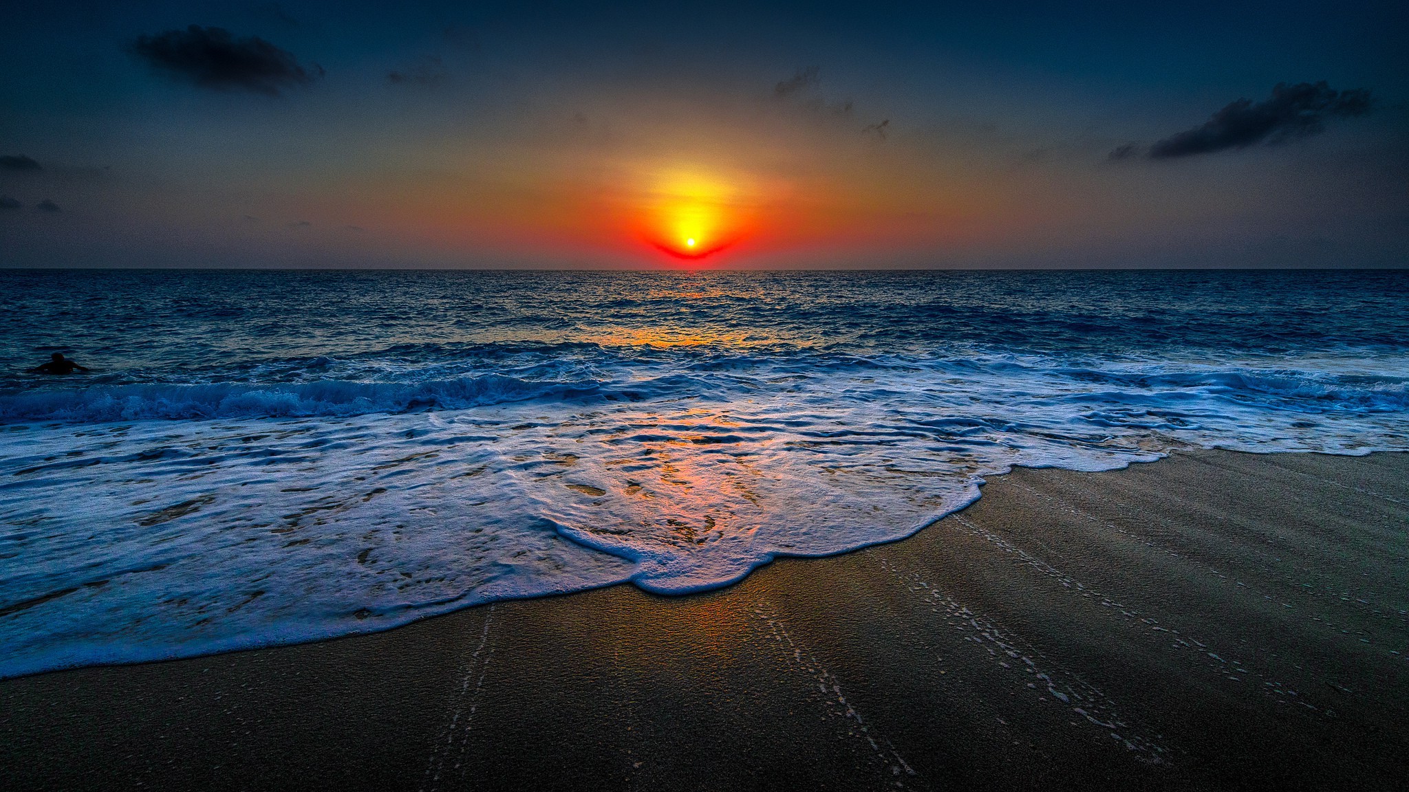 sunset beach landscape