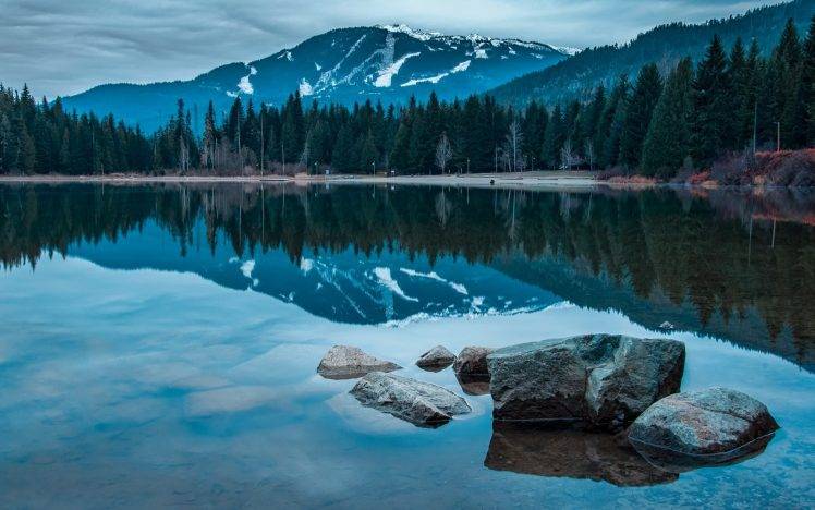 nature, Landscape, British Columbia, Mountain, Canada, Rock, Reflection, Lake HD Wallpaper Desktop Background
