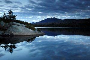 nature, Landscape, Rock, Clouds, Reflection, Mountain, New York State